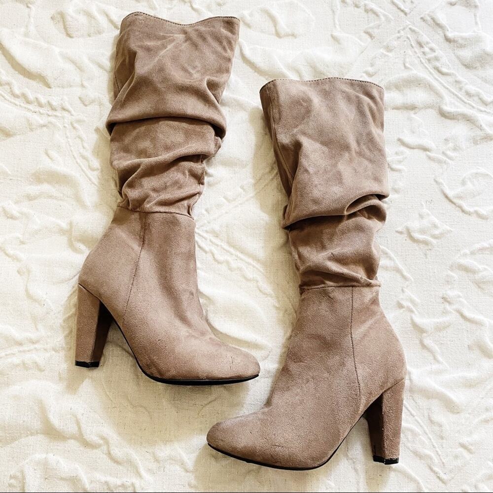 BOGO Catherine Malendrino Suede Heeled Boots Size 6
